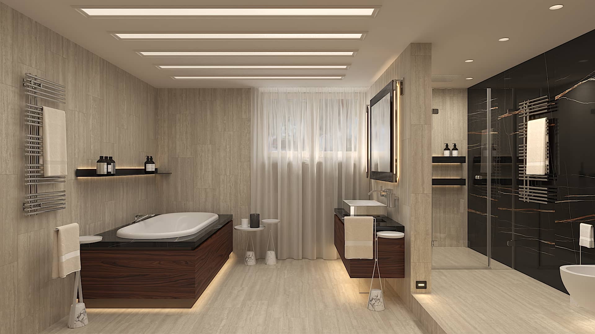 Basement waterproofing in Nice: beautiful bathroom after renovation