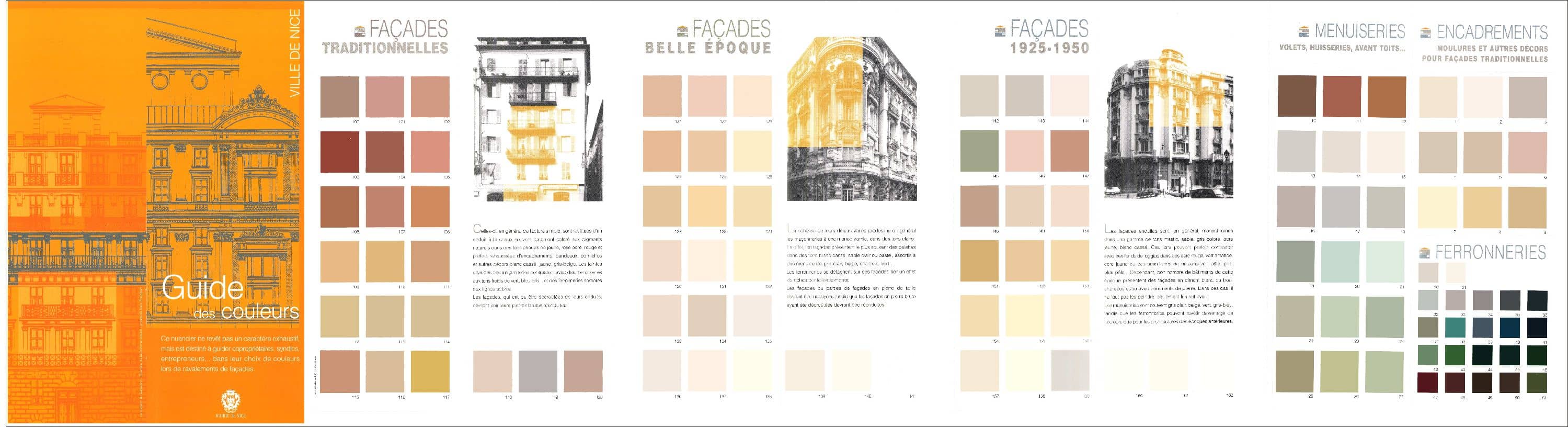 Nuancier — guide of permissible colors for walls, windows, shutters, and metal details