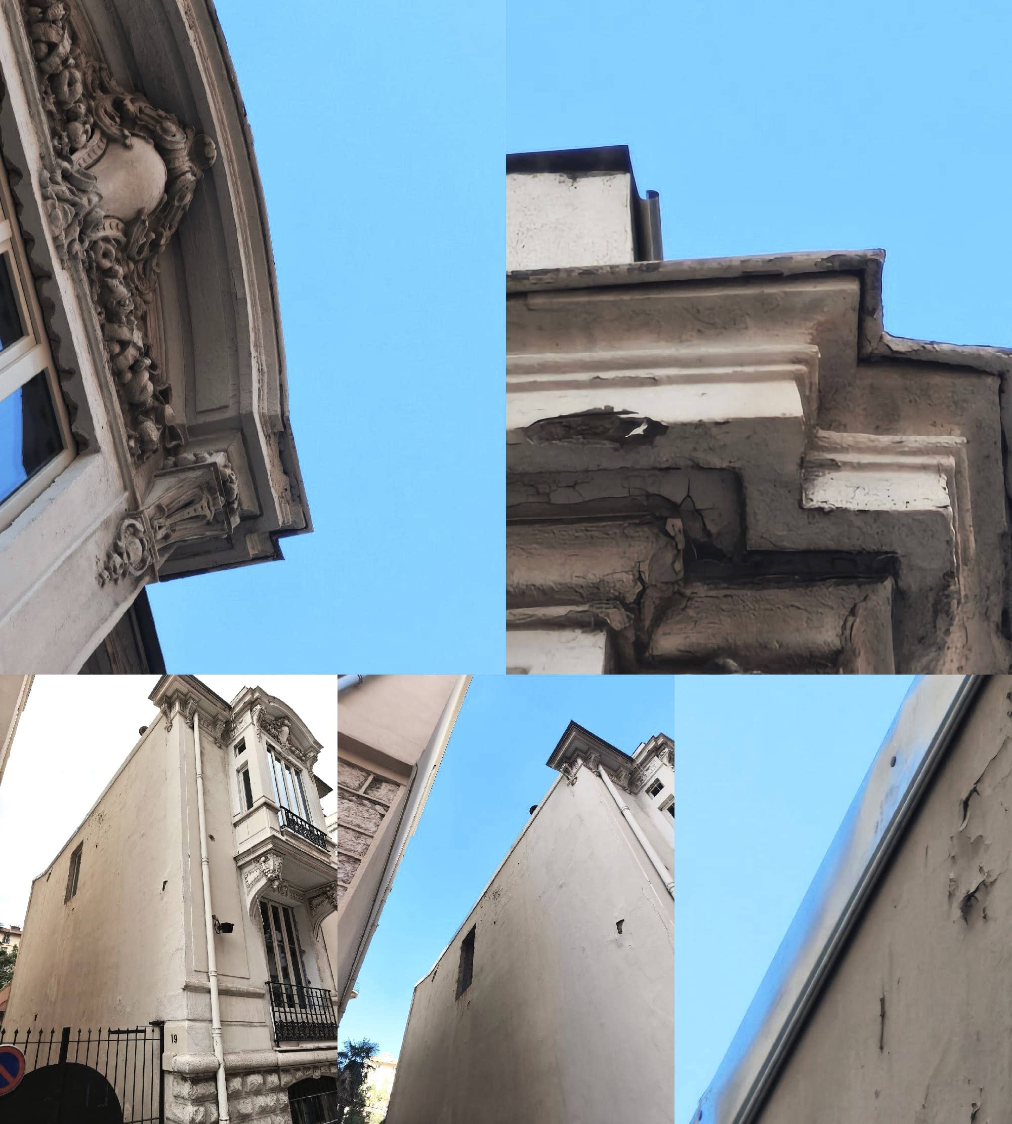 Restoration of decorative stucco elements on the facade
