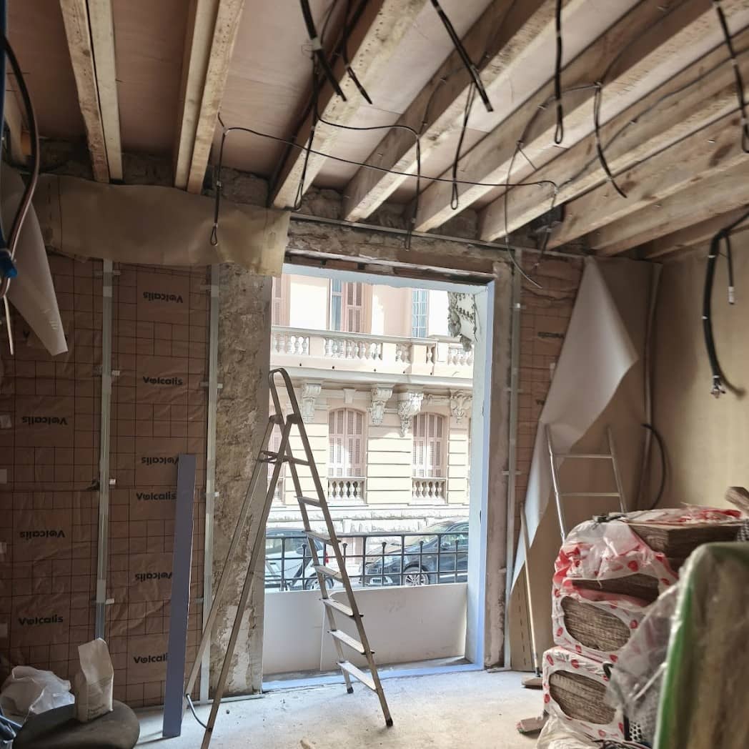 Internal insulation of a villa facade